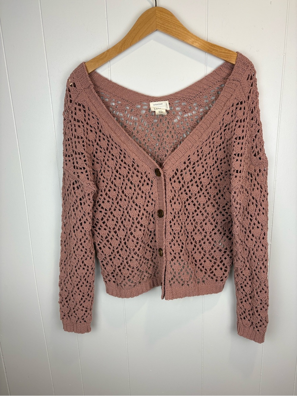 Dusty Pink Knit Cardigan